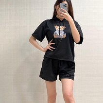 홈웨어 트레이닝복 여성 반바지세트 곰돌이 반팔