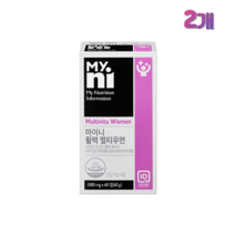 멀티비타민 마이니 여성 종합비타민 미네랄 우먼 종합영양제 활력비타민 면역건강, 2box, 1000mg*60정타입