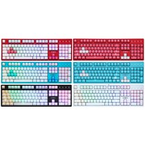 마이크로닉스 4세대 광축 게이밍 크리스탈키캡 키보드, 일반형, MANIC X48, 레드 + 화이트