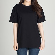 비컨셉트 무지 기본 면 20수 라운드 레이어드 반팔 티셔츠