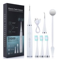 구강세정기 물치실 치간세정기 전기 초음파 미적분 제거제 치아 클리너 청소 치아 미백 스케일러 치석 제거제 관리, 프리미엄 스타일 화이트