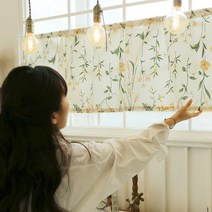 바자르 모로코 광목 바란스 커튼 기본형 단품/+압축봉