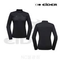 아이더 [매장정품] 목이 갑갑하지 않는 반집업 스타일 (주디스) 여성 집업 티셔츠! [DWU19206/BLACK(Z1)][NC불광]