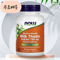 나우푸드 밀크씨슬 맥시멈스트랭스 750m.g 글루타치온 프로덕션 실리마린 90배지개, 90정, 1개, 90개