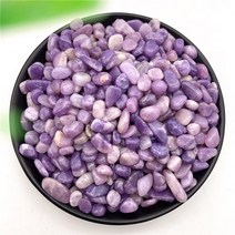 파쇄석 잡석 콩자갈 잔자갈 자갈돌멩이골재 쇄석 깬자갈 크기 천연 보라색 운모 석영 자갈, 5-7mm