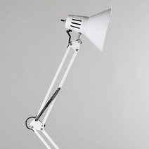 태영엘에스 관절 LED 집게 거치 조명 탁상 스탠드 작업 제도 조명화이트 학습용, 화이트(램프포함:필립스12W 전구색)