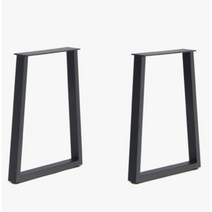 (높이68cm)데스크책상 식탁테이블용 모던블랙 다리 프레임(2P) 재료 DIY 가구 철물, 블랙