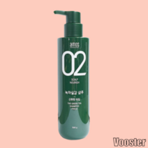 아모스 샴푸 녹차실감 산뜻한 타입 지성 모발용 샴푸 500g, 아모스 녹차실감 산뜻한 타입 지성 모발용 샴푸 500g
