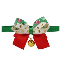 말티즈 비숑 웰시코기 시바견 푸들 애완 동물 크리스마스 나비 칼라 다채로운 개 벨 목걸이 목 조정 가능한, 01 photo_01 Neck 20-35cm