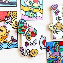 민화 포일아트 색종이 미술재료 초등미술 만들기세트, 선물상자