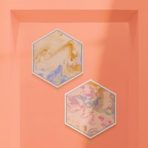 위아트 추상화 몬드리안 앙리마티스 그림 모던아트 육각 팔각 다각액자 12종, 2.디자인랩_웜가든_6(육각)