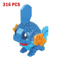아키텍쳐 나노블럭 pokemon small building pokemon blocks small cartoon picachu 동물 모델 교육 게임 그래픽 pokemon toys, 머드킵, 상자 없음