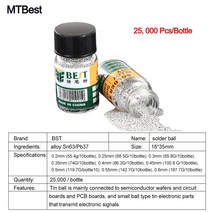 BGA 리볼링 볼 1 병 (0.2 0.25 0.3 0.35 0.4 0.45 0.5 0.55 0.6) BGA 리드 납땜 볼 수리 도구, 05 0.4 mm, 05 0.4 mm