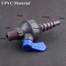 pvc관 pvc파이프 배관 부속 배관자재 연결 1/4 "수나사 UPVC/PPH/PVDF/CPVC 샘플링 밸브 실험실 볼 파, 03 UPVC_01 1PC