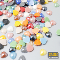 도자기 타일조각 반쪽 하트 약100g 비즈 꾸미기 장식 재료, 하트 대형, 약100g (약170개)