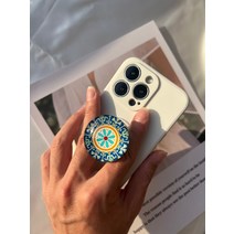 만다라 패턴 시리즈 휴대폰 홀더 소켓 접이식 그립 Tok 구형 3D 스테레오 렌더링 효과 레이지 브래킷, Bl-j07