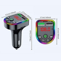 차량용 MP3 플레이어 블루투스 호환 TF 카드 12V-24V 송신기 LED 자동 페어링 오디오 내비게이션 어댑터 USB 충전기, [01] As shown