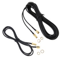 2 팩 Wi-Fi 안테나 확장 케이블 RP SMA 남성에서 RP SMA 여성 Coax 커넥터 어댑터 RG174 WLAN Wifi 라우터/무선 네트워크, 설명, 블랙, 설명