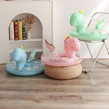 공룡튜브 물놀이용품 수영 튜부 여아 남아 키즈 유아 원형 아기 어린이 보행기 해먹 아쿠아, 블루