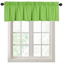 Cote De Amor Set of 2 Valance Curtains for Windows 54”x18” for Living Room Bedroom Kitchen Windows B, 1