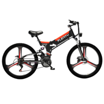 MONTHERIA 48V 전기자전거 MTB자전거 알루미늄 차체 산악자전거 21단변속 24/26인치 접이식 B918-132, 10AH-35KM, 레드 24인치스타일B