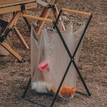 캠핑용 접이식 봉투 걸이 우드 손잡이 폴딩 가벼운 쓰레기 봉지 거치대, 봉투걸이(화이트)