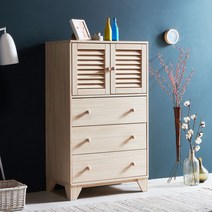 [저스틴퍼니처]림 편백나무 원목 서랍형 수납장, 내추럴