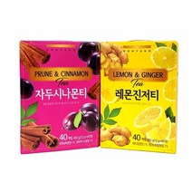 향긋한 자두시나몬 레몬진저티 몸에좋은물 전통차개운한 건강한차 누구나좋아하는 맛좋은 먹기편한 차티백 몸에좋은물 사계절 순수한차 업소용티백 전통차 집에, 레몬진저티40개입