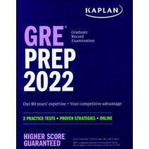GRE Prep 2022, Kaplan Test Prep(저),Kaplan P.., Kaplan Publishing
