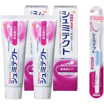 [일본소금 치약] 슈미텍트 치주병케어 의약외품 치약 지각 과민케어 고농도 불소 함유 1450ppm 2개, 2개 + 칫솔