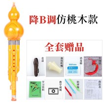 조롱박리코더 중국 민족 악기 입문 레트로 나무 피리, 노란색 B톤  +패키지