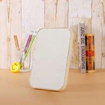 심플 공간활용 베이지 탁상용 폴딩 파우더룸 화장거울