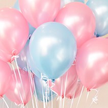 (주)파티해 천장장식 펄풍선(헬륨효과)세트-핑크&블루