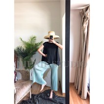백화점퀄리티 옆트림 일자 와이드 9부 플리츠바지 플리츠팬츠 주름바지 주름팬츠