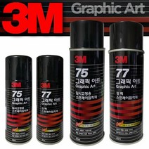 3M 뿌리는 스프레이 점착제 임시점착 강력고정, 임시고정용75 소형2개