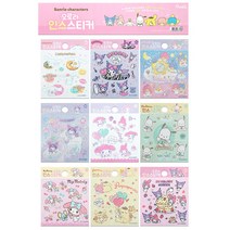 산리오 캐릭터 마꾸 다꾸 다이어리 꾸미기 데코 포인트 인스 스티커 씰 9p세트 7982