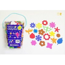 초등만들기키트 방수스티커 EVA스티커 100개 투명가방 우산 비치백 만들기 우산 어린이집 유치원 미술놀이 방수스티커, 꽃