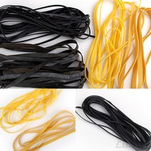 리시안제이 납작 생고무줄 고탄성고무줄 천연고무줄, 검정 좁은