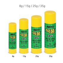 아모스 딱풀 고체풀##&8g/15g/25g/35g, 20개, 25g 딱풀 $