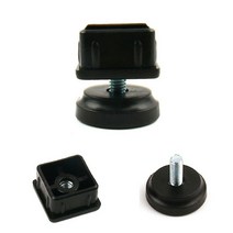 콕스 파이프캡 조절발 4개 30x30 책상다리 높이조절 받침대 학원 독서실 사무실 철물, 40X40