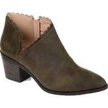 Journee Collection Womens Tessa Faux Leather Booties Ankle Boots Heels BHFO 5463