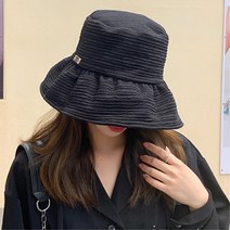 여성용 메탈포인트 얼굴소멸 벙거지 플리츠햇 자외선차단 여행 여름휴가 휴양지 패피
