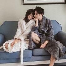 현hui_커플가운 샤워 호텔목욕 극세사 수면 결혼선물♥hui, ♥hui다크그레이 M