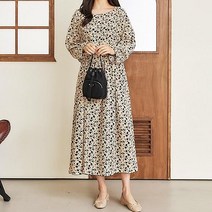 베시시걸 루코 플라워 루즈핏 롱원피스 빅사이즈 데일리원피스 가을원피스 임부복