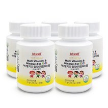 하이웰 키즈 멀티비타민 & 미네랄 60정 (1개월분), 5통