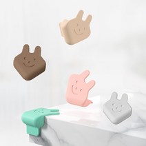 씨앤초이스 토끼 모서리 보호가드 10개입 스티커 실리콘 코너 접착식 패드 안전쿠션 긁힘 충격 찍힘방지, 5색상x2(10개입)