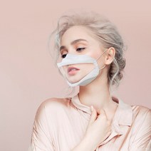 [휴먼월드몰] 립뷰 마스크 입술이 보이는 투명창 마스크 어린이집 보육교사 마스크 입술모양 보이는 투명마스크 언어전달용 마스크, 10매