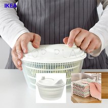 [무료배송]이케아 UPPFYLLD 음식 채소 물기제거 야채탈수기, [무료배송]화이트+극세사요술행주 세트