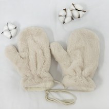 1363 커플 파스텔 밍크퍼 벙어리 장갑 기모 양털 퍼 남여공용