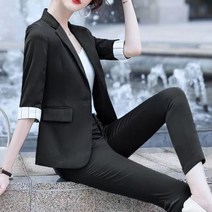 MOSAIRATION여성 정장 외투 정장 코튼 직장인 출근룩 기본 베이직 정장 자켓